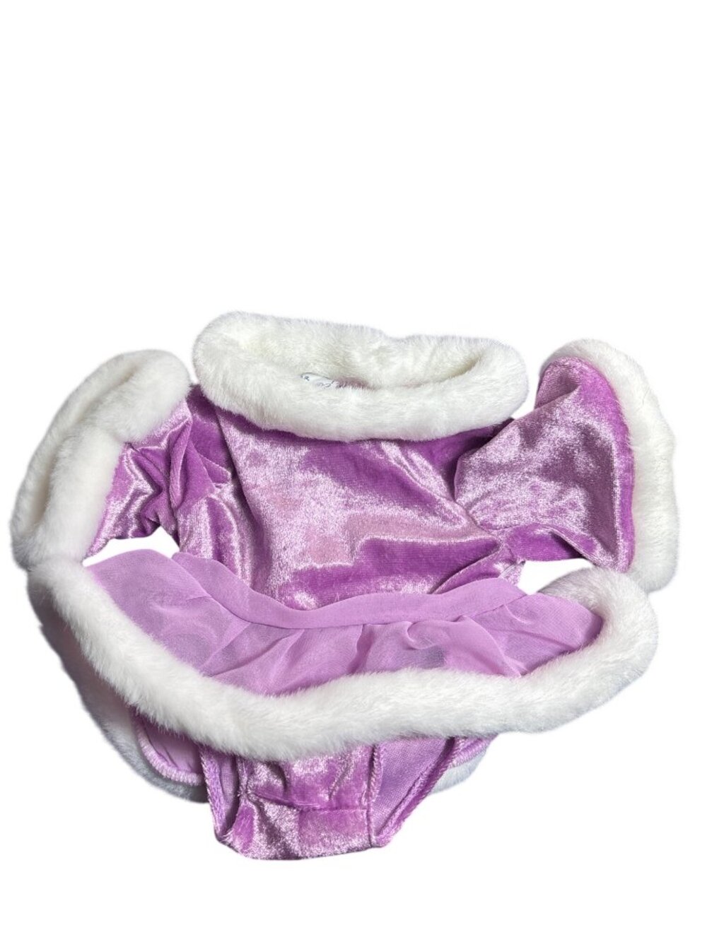 Vintage Build-A-Bear Workshop Orchid Purple Velour Faux Fur Ice Skating Costume